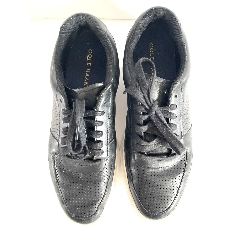 Mens Cole Haan Grand Crosscourt Black Shoe Low Top Sneaker Size 10 1/2 W